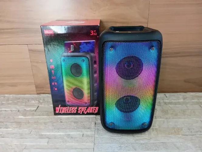 Caixa de Som Bluetooth RGB KTS 20w Potência