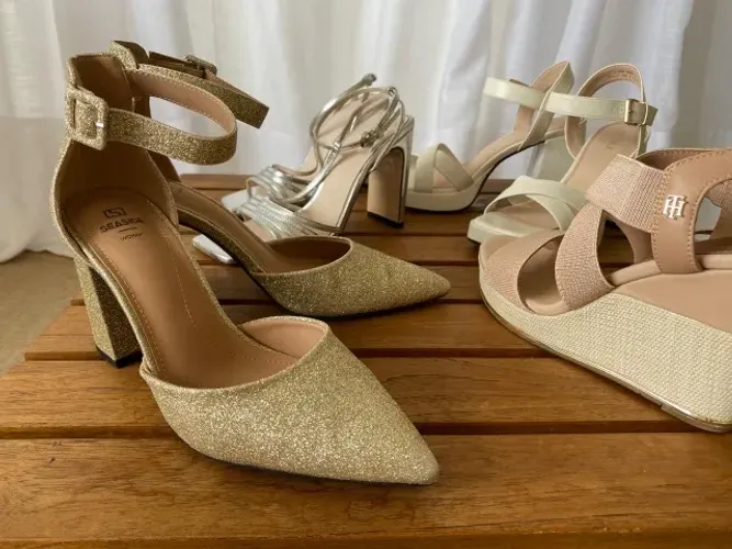 Sapato Festa Dourado
