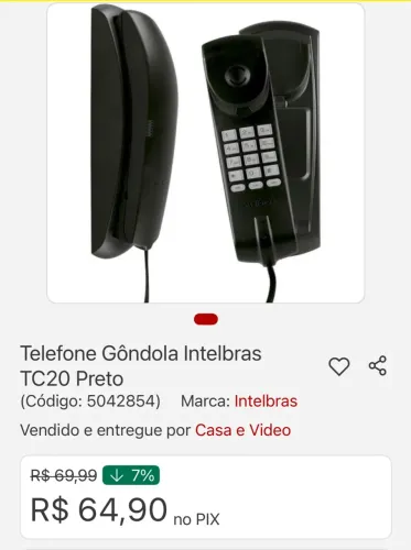 Telefone de mesa e parede novo 
