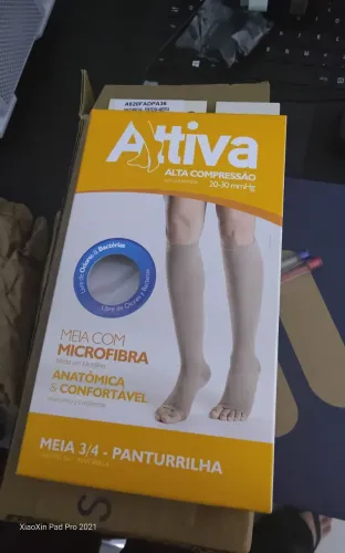 Meia Compressora 3/4 - Attiva 20-30 mmHg tamanho P -
