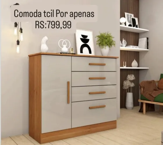Cômoda 4 Gavetas - R$ 799,99