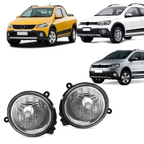 Reposição Kit Globos de Farol Milha Neblina Auxiliar Saveiro Cross G5 CrossFox 2010 - 2013