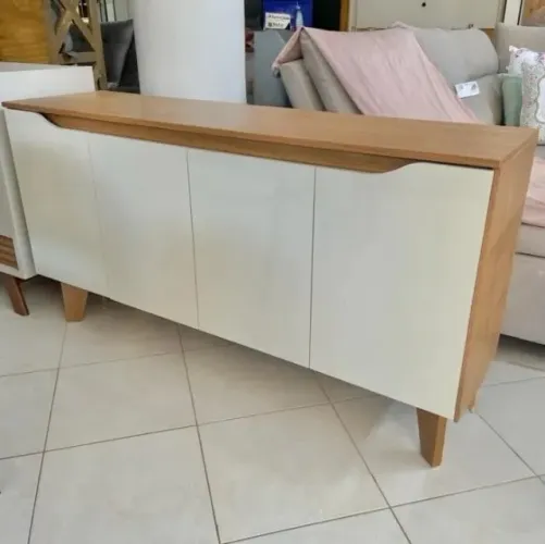 Aparador Balcão Buffet Sala Jantar 4 Portas 150cm 