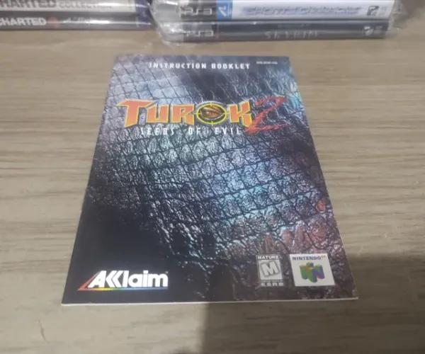 Manual Turok 2 Original para Nintendo 64 (N64) Impecável Americana