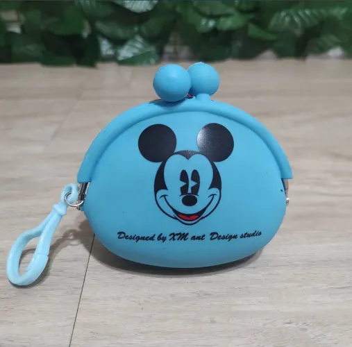 bolsa pequena silicone mickey chaveiro porta moedas chave níquel # carteira mochila disney