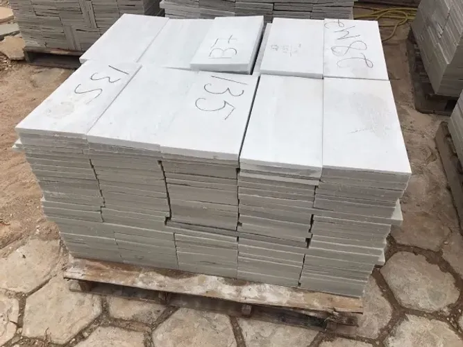 Pedra São Tomé Branca Natural Legítima Piso Piscina Calçada Promoção 