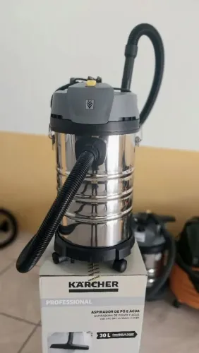 Aspirador de Pó Industrial 30L Inox 1600w Kacher - Eficiência e Potência!