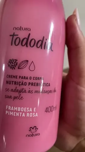 Creme Nutritivo para o Corpo Framboesa e Pimenta Rosa Natura Tododia 400 ml