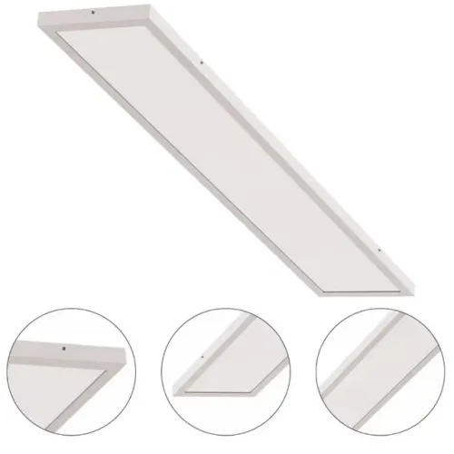 PAINEL BACKLIGHT LED PROJETO RETANGULAR SOBREPOR BRANCO 45W 6500K 1220X320X38 AUTOVOLT - G