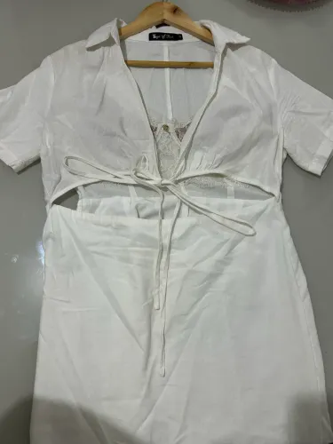 Vestido Transpassado Linho