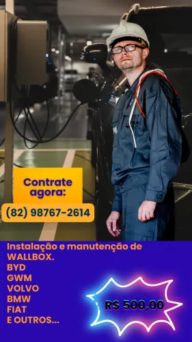 Instalador de Carregador Wallbox e Tomadas para Carro Elétrico