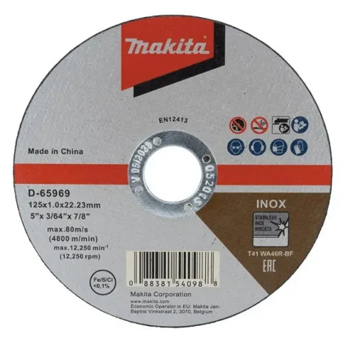 DISCO DE CORTE MAKITA 5POL 125MMX1MMX22.23MM 10 peças
