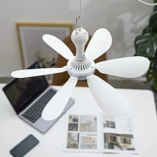 Mini Ventilador de Teto Silencioso USB Branco