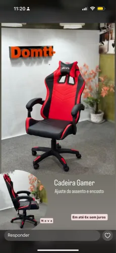 Cadeira gamer com relax e ajuste de encosto-Em até 6x sem juros 