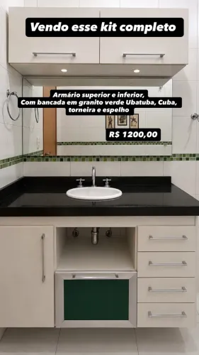 Gabinete com bancada completa completa