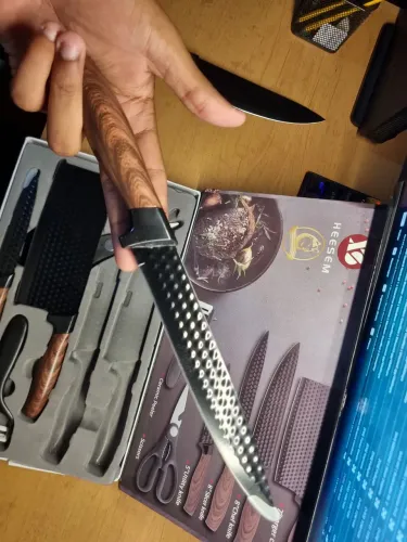 Conjunto de facas inox, com cabo antiaderente e cabo reforçado