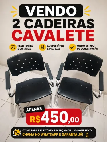 Vendo cadeira escritório cavalete 
