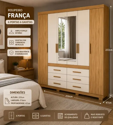 Guarda roupa casal frança