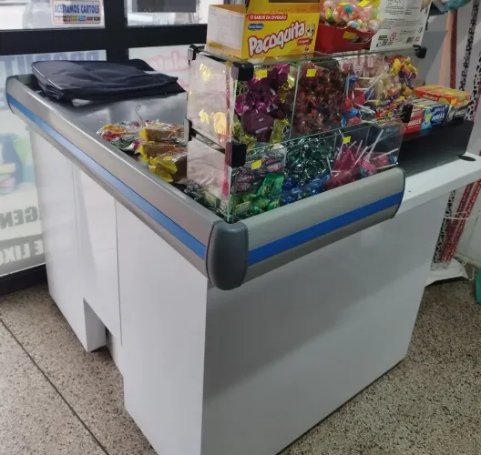 Caixa checkout supermercado Metálico