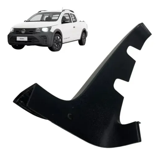 Moldura Esquerda Vidro Vigia Vw Saveiro 2025 5u7853381e Preto