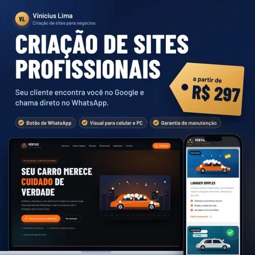 Criação de Site/Landing Page Profissional para Empresas - a partir de R$ 297