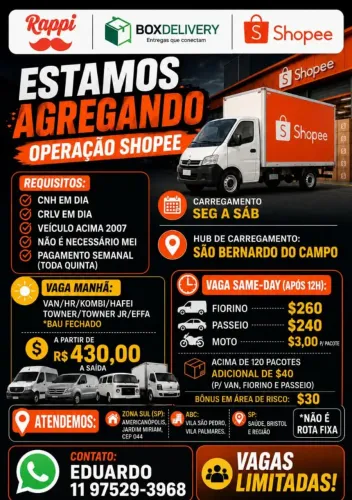 Entregas da shopee