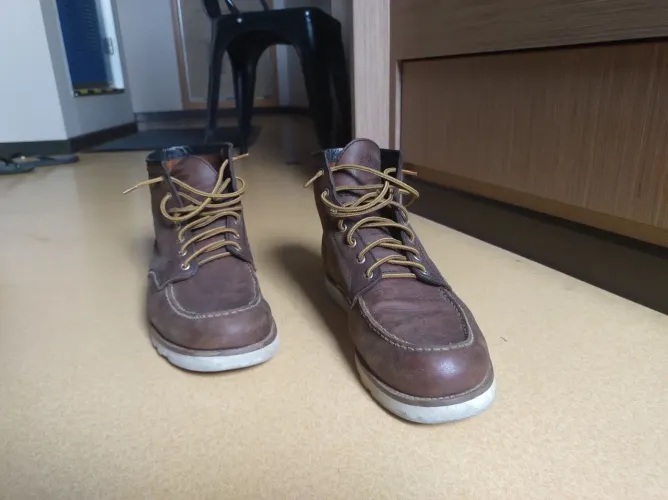 Bota Moc Toe de couro legítimo