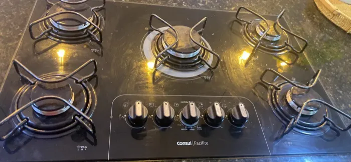 Fogão cooktop 5 bocas