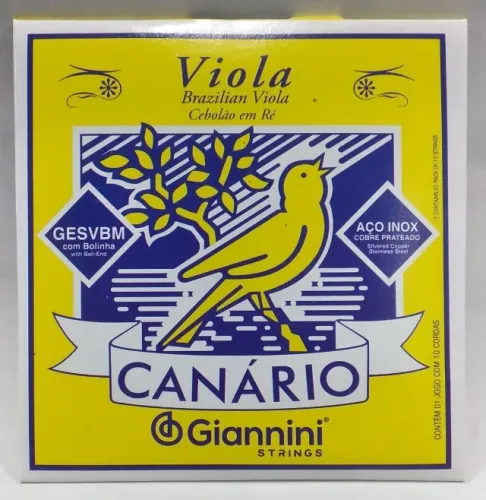 Encordoamento giannini canário viola cebolão em ré com bolinha
