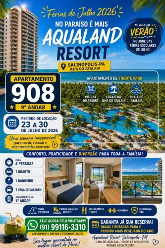 Oferta IMPERDÍVEL. Aqualand Resort. Salinópolis-PA.