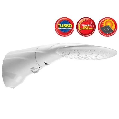 DUCHA ADVANCED TURBO LORENZETTI COM PRESSURIZADOR MULTITEMPERATURAS 220V NOVA SEM USO TOP