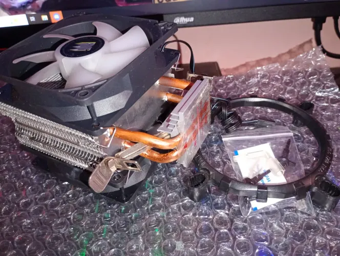 Air Cooler Processador Duplo Pc Cpu Rgb Intel Amd Universal