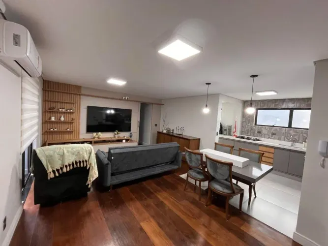 APARTAMENTO - VENDA - MOBILIADO - 3 QUARTOS (2 SUÍTES) - 1 VAGA - FRENTE MAR- POMPÉIA - SA