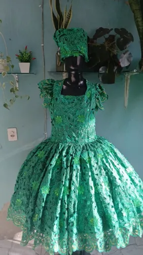 Roupa religiao axo feminino verde outro azul
