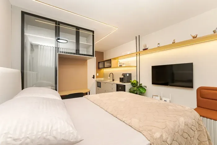 Studio mobiliado no MUV Residence Centro, Curitiba
