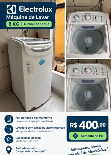 Máquina de Lavar Electrolux 8KG