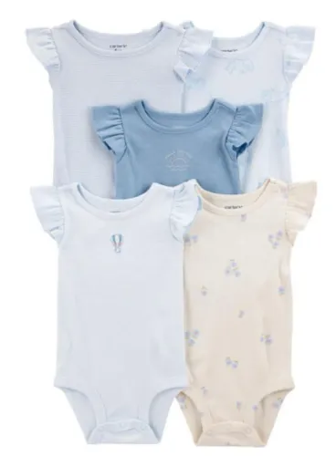 Kit 5 bodies Carters regatas tamanhos 12, 18 e 24 meses importados (Novos)