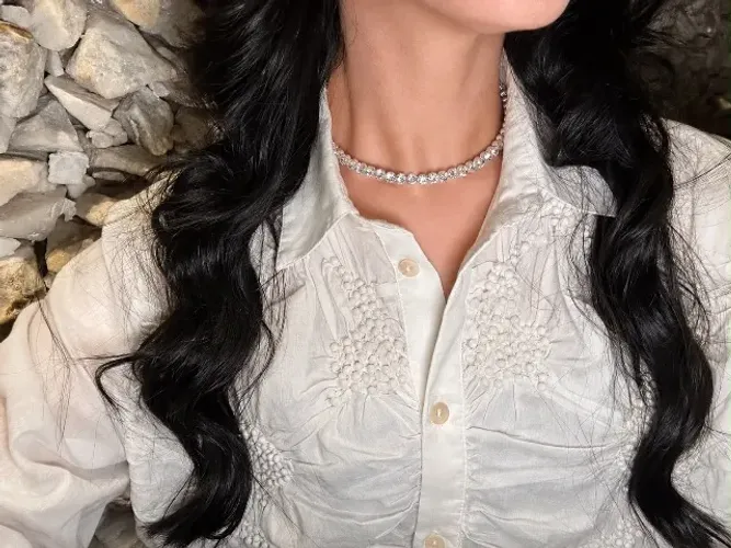 Conjunto Riviera Prata com Colar Pulseira e Brincos Feminino