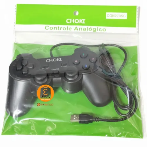 Joystick Controle com fio USB Analógico para Computador, PC, Notebook, TV etc 