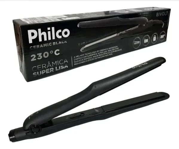 Prancha Philco Bivolt Alisa E Modela O Cabelo