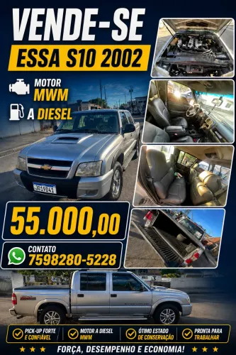 Chevrolet S10 Pick-up STD 2.8 4X4 CD TB Int.dies. 2002