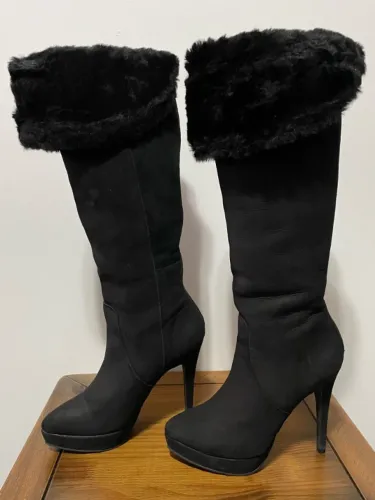 Bota over the knee dumond preta n. 35 salto 10cm