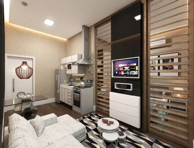 075 Studio à Venda 38m² com serviços de hotelaria e garagem no Renascença - São Luís - MA