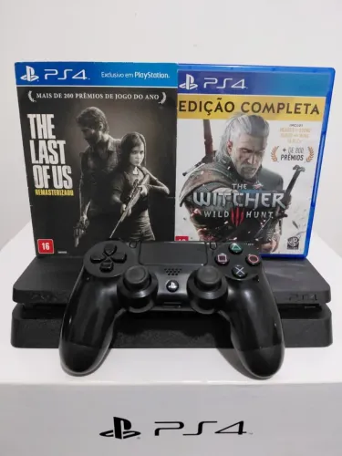 PS4 SLIM + 2 JOGOS COM GARANTIA