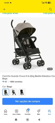 Carrinho de passeio guarda chuva ?