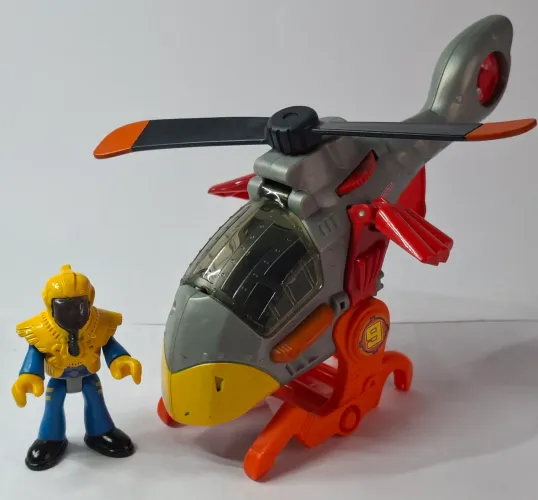 Avião imaginext Sky Racers Hawk Copter