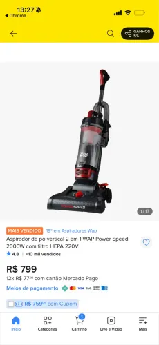Aspirador Wap power Speed