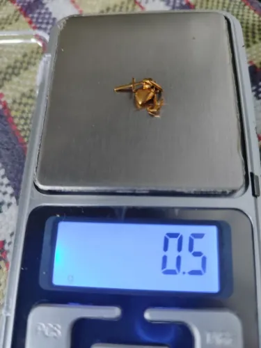 Pingente ouro âncora, cruz, coração