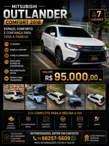 Mitsubishi Outlander Comfort 2.0 16V Aut. 2018