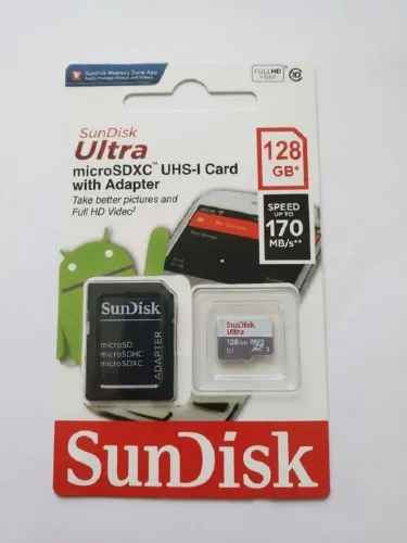 Cartão de memória Micro SD 128gb + Adaptador SD